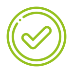Tick in circle access icon